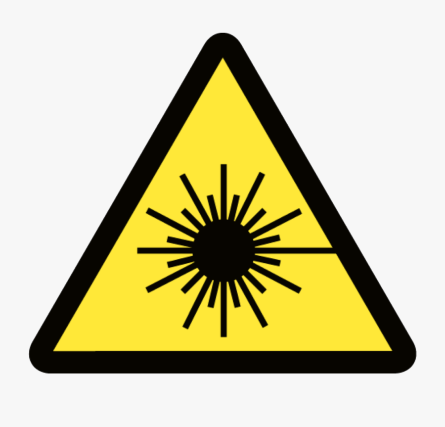 Laser Pointer Hazard Distance - Laser Radiation Warning Sign, Transparent Clipart