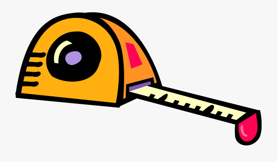 Vector Illustration Of Tape Measure Or Measuring Tape - Tape Measure Clip Art, Transparent Clipart