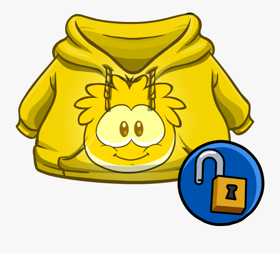Gold Puffle Hoodie - Gold Clothes Club Penguin, Transparent Clipart