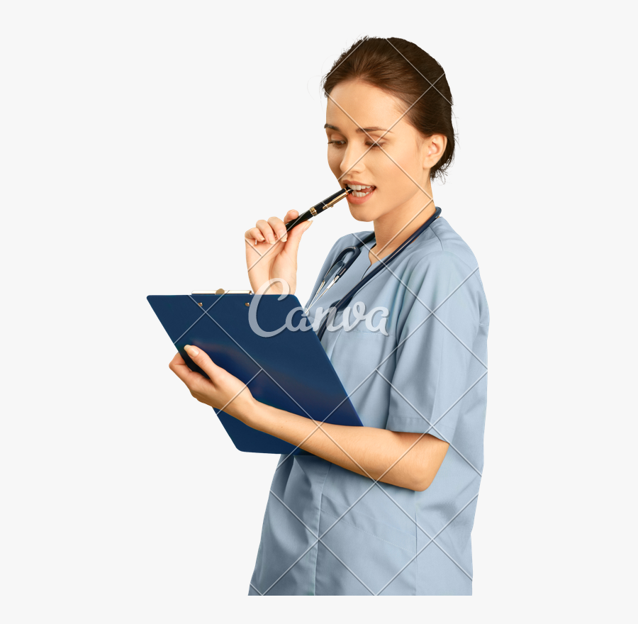 Transparent Man With Clipboard Clipart - Girl, Transparent Clipart