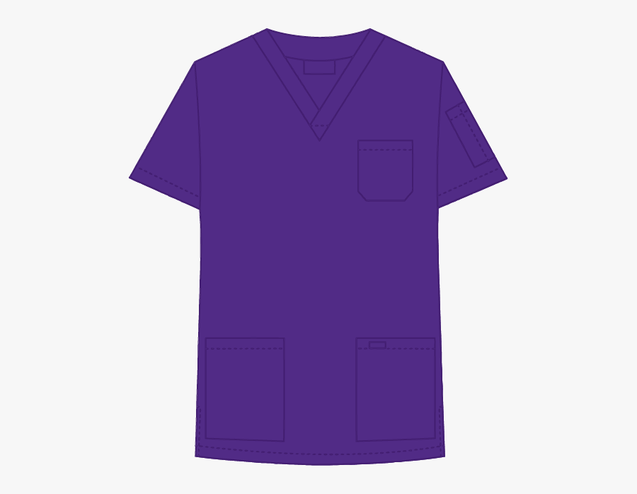 Violet V Neck T Shirt Png Front, Transparent Clipart