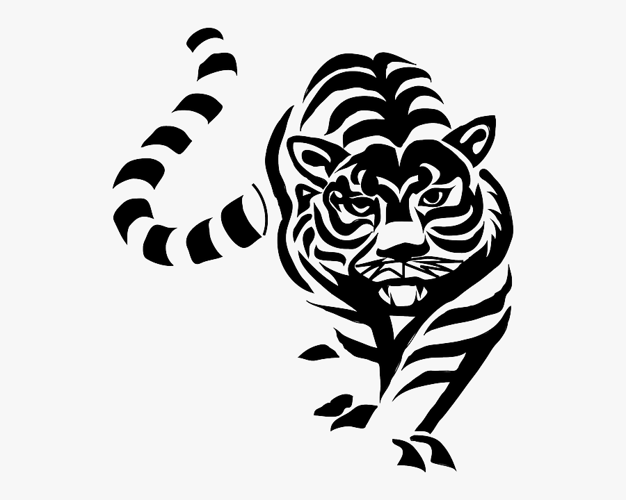 Picture - Tiger Black And White Clipart, Transparent Clipart
