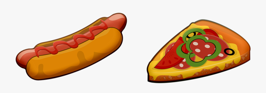 Pizza, Hot Dog, Fast Food, Food, Sausage, Transparent Clipart