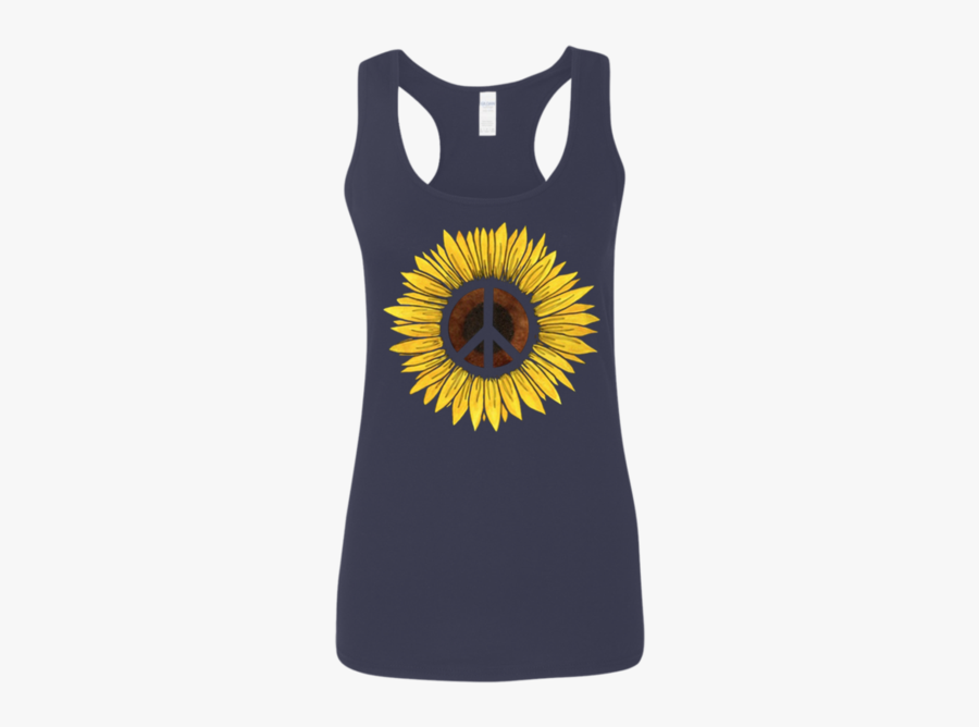 Clip Art Hippie Sunflower - Sunflower Peace Tshirt, Transparent Clipart