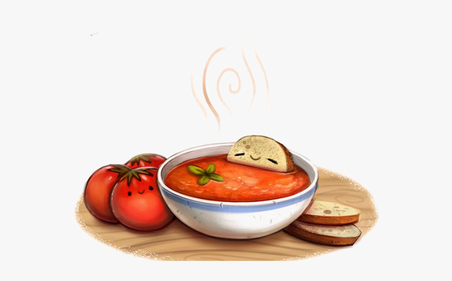 Soup Clipart Gazpacho - Tomato Soup Drawing, Transparent Clipart