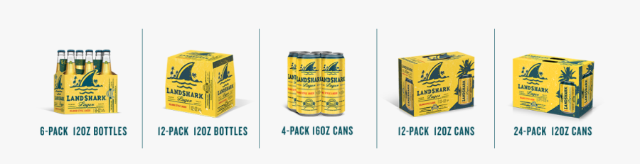 Transparent Can Of Beer Clipart - Landshark Lager 6 Pack, Transparent Clipart