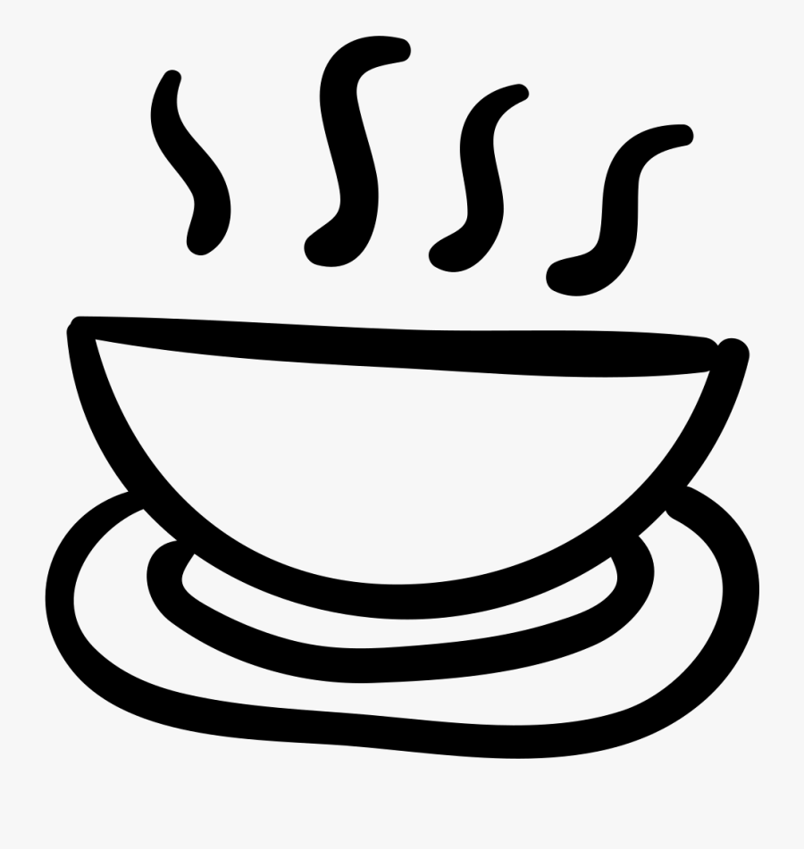 Soup Hand Drawn Hot Food Bowl Comments - Platos De Comida Vector, Transparent Clipart