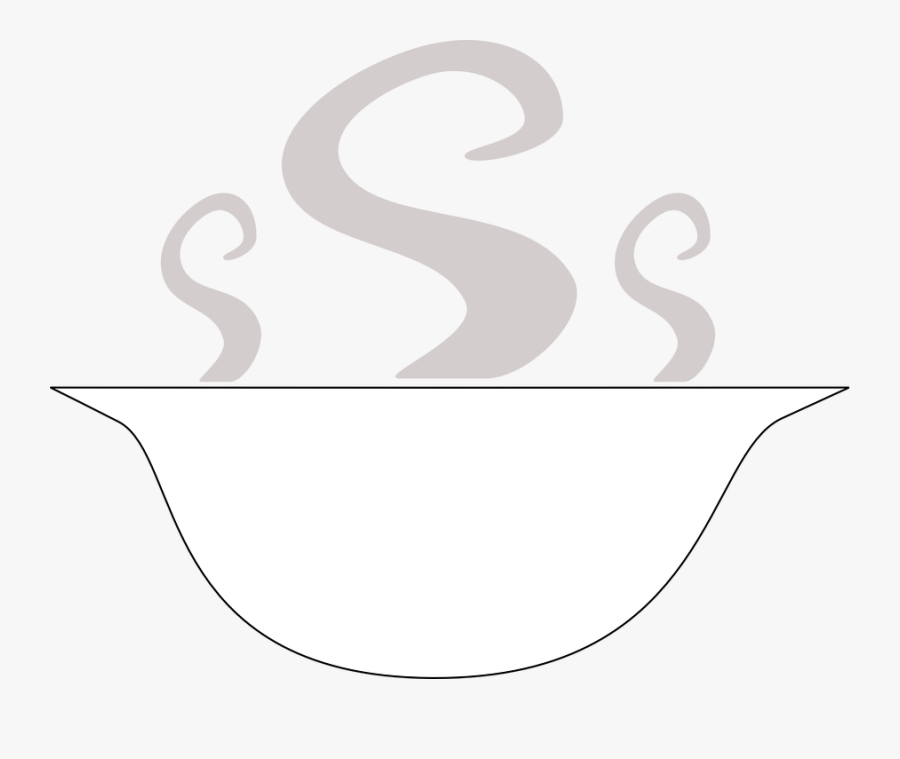 Bowl, Soup, Plain, Hot, Steam, Food - Cup Soup Clipart Black And White, Transparent Clipart