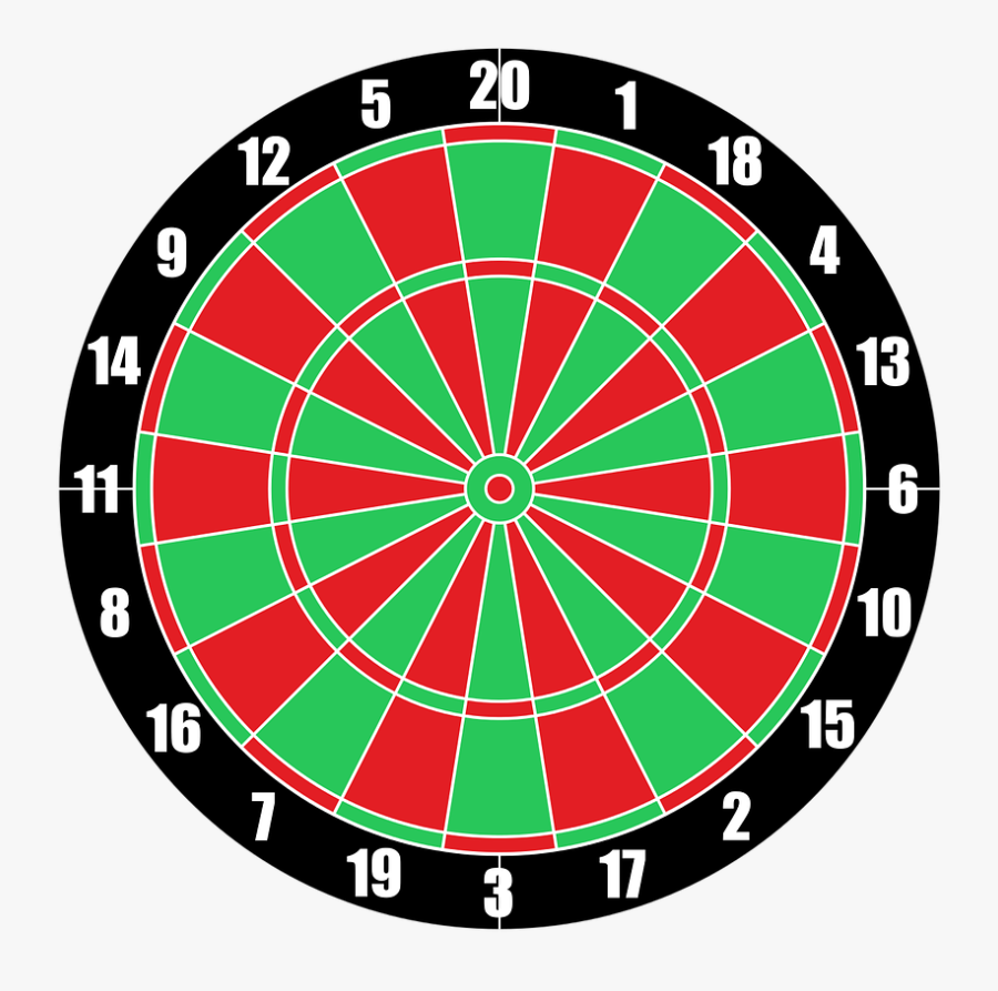 Vector Dartboard Target Darts Png Image - Dart Board, Transparent Clipart