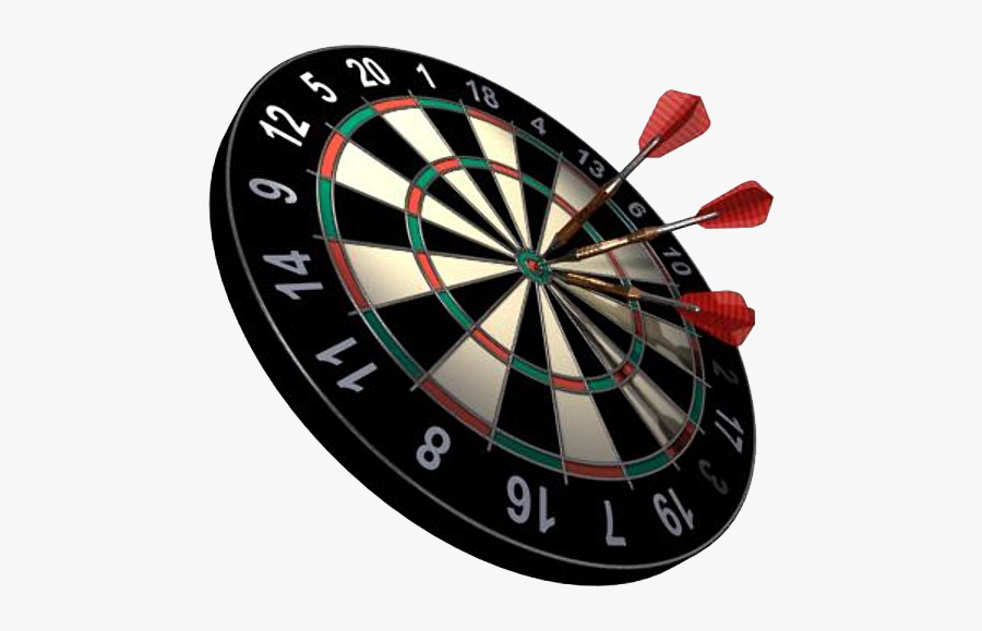 Dart And Dart Board, Transparent Clipart