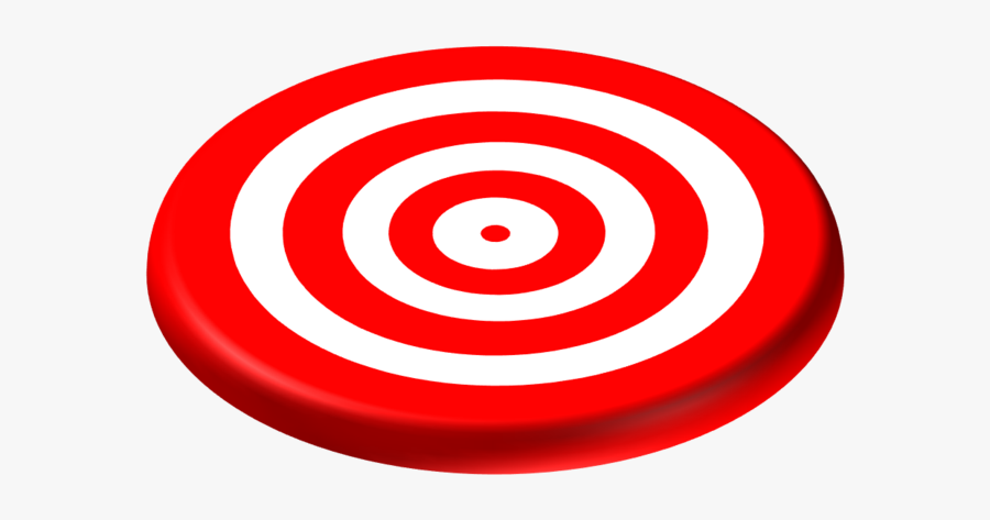 Up Dartboard In Red - Dart Board Red And White, Transparent Clipart