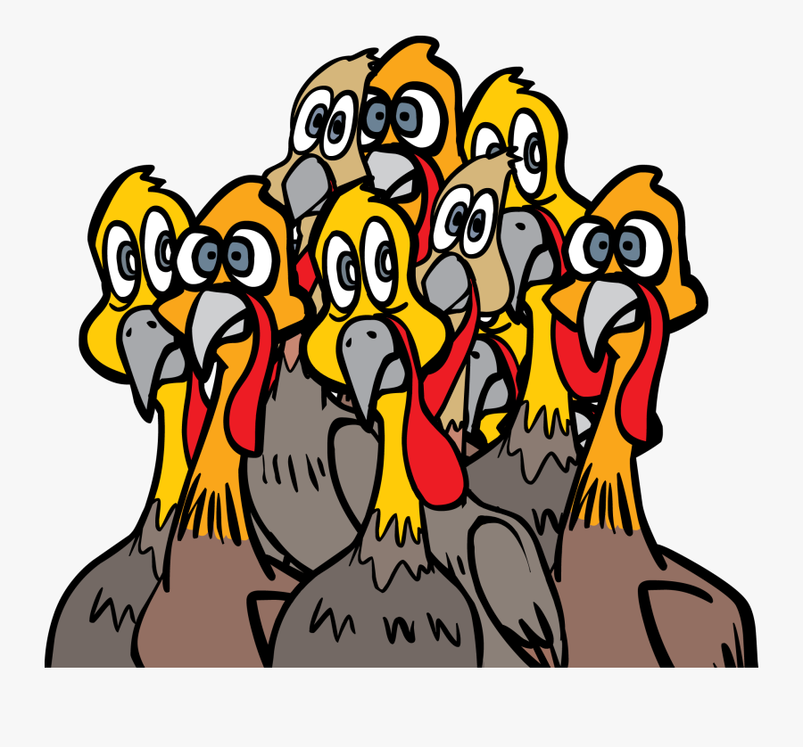 Group Of Turkeys Clipart, Transparent Clipart