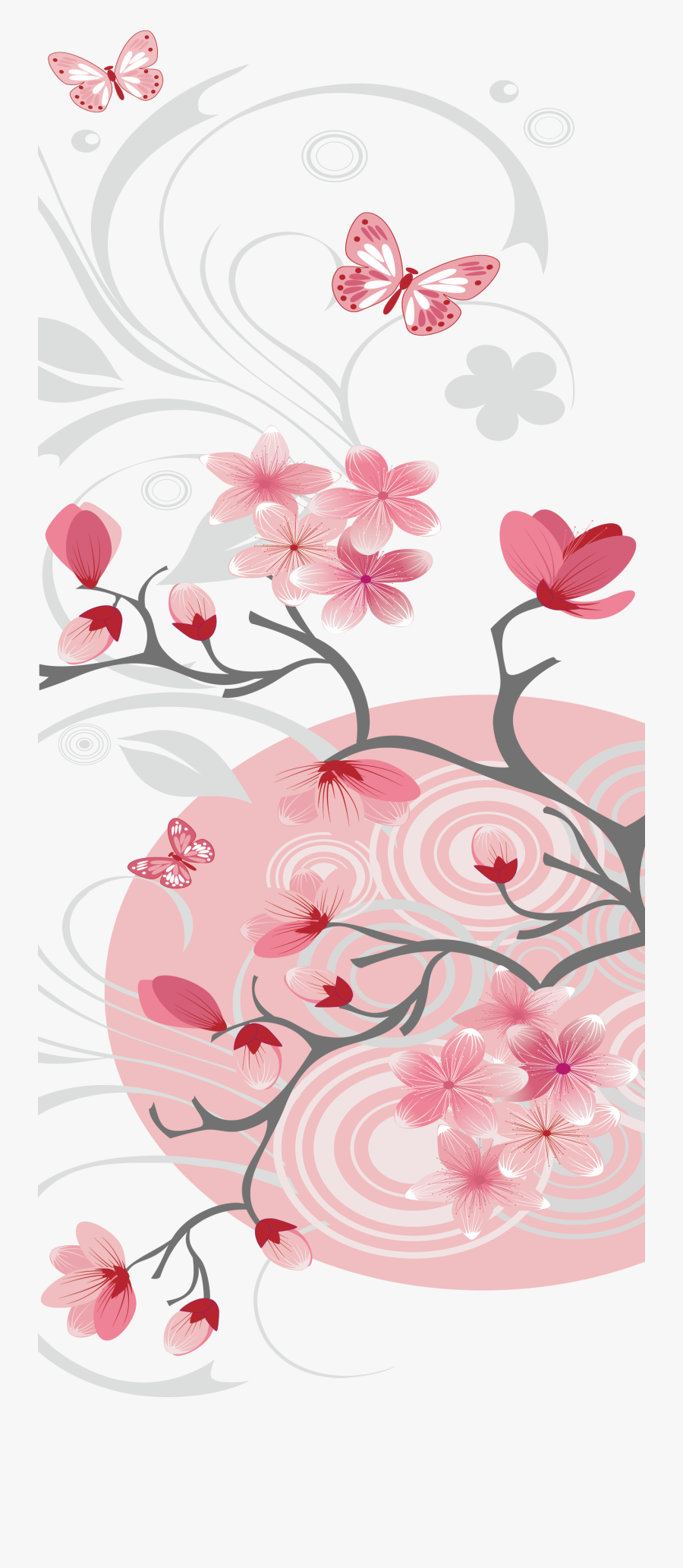 Clip Art Cherry Blossom Paper, Transparent Clipart