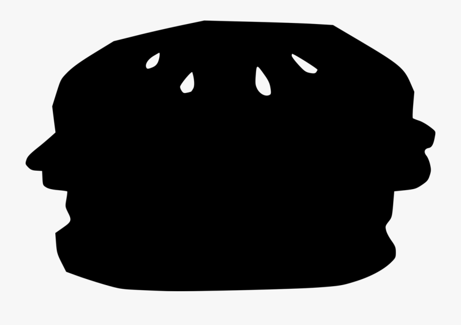 Head,silhouette,face - Hamburger, Transparent Clipart