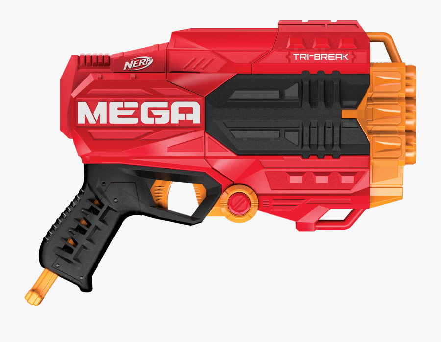 Nerf N-strike Elite Nerf Blaster Toy - Nerf N Strike Mega Tri Break, Transparent Clipart