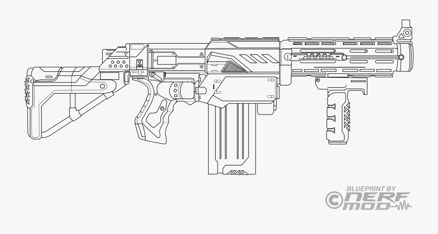 Nerf Coloring Pages Coloring - Nerf Gun Coloring Pages, Transparent Clipart