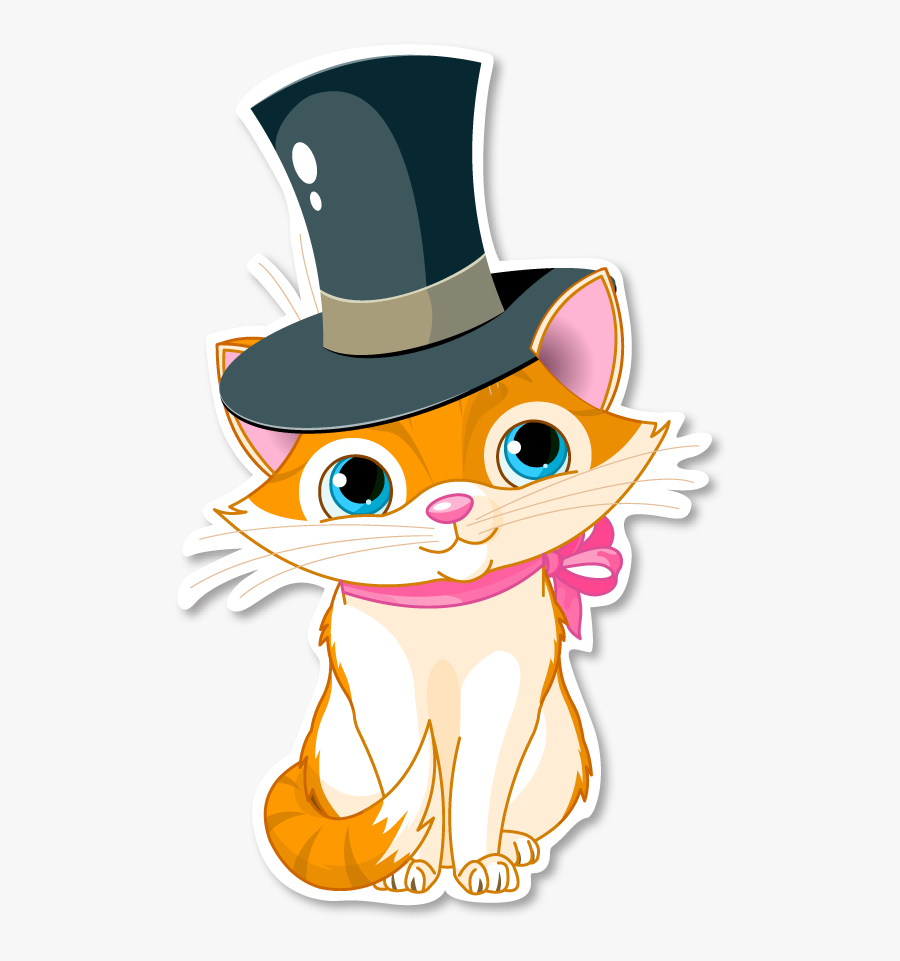 Cute Cartoon Tabby Cat, Transparent Clipart