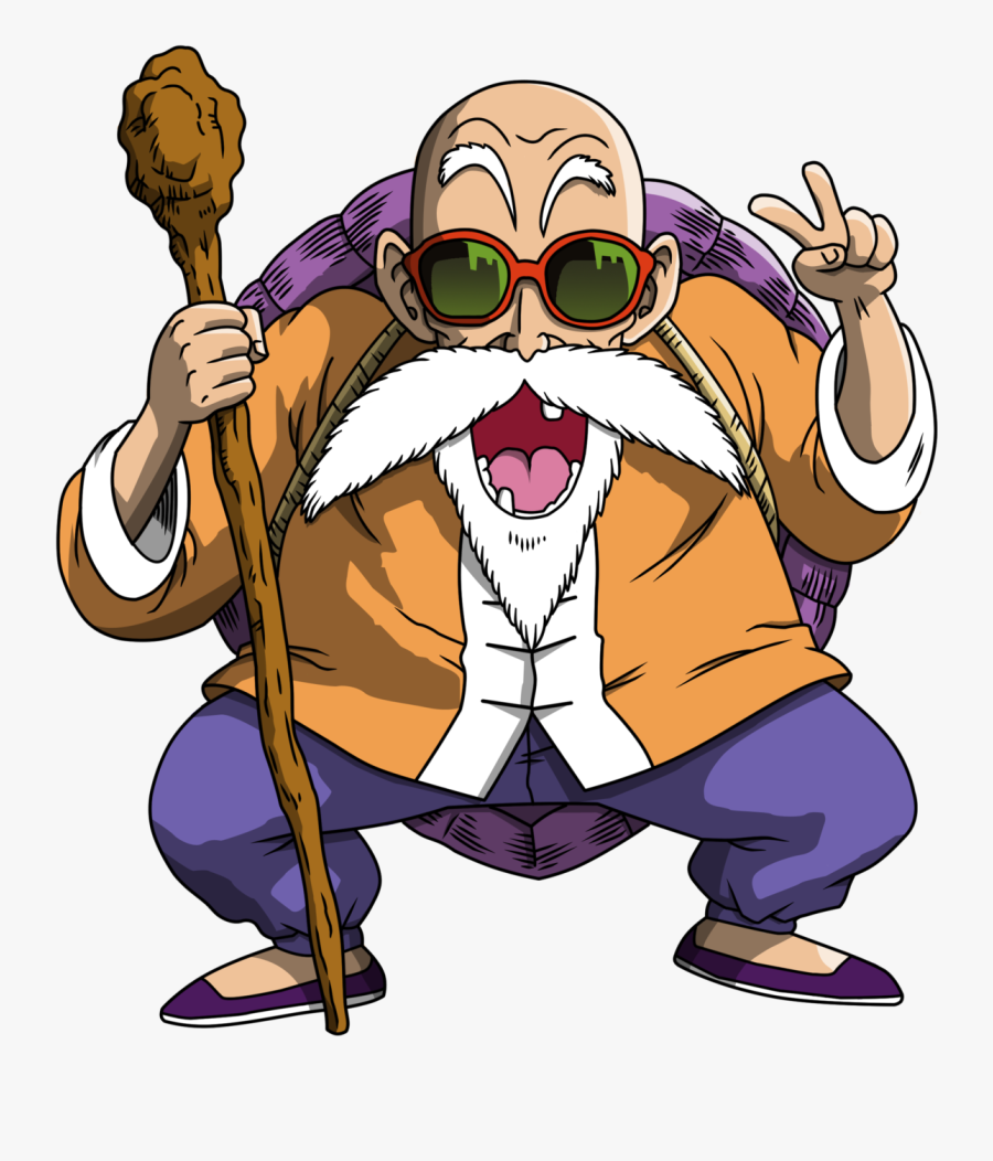 A Vara Is A Long Thin Stick - Master Roshi Peace Sign, Transparent Clipart