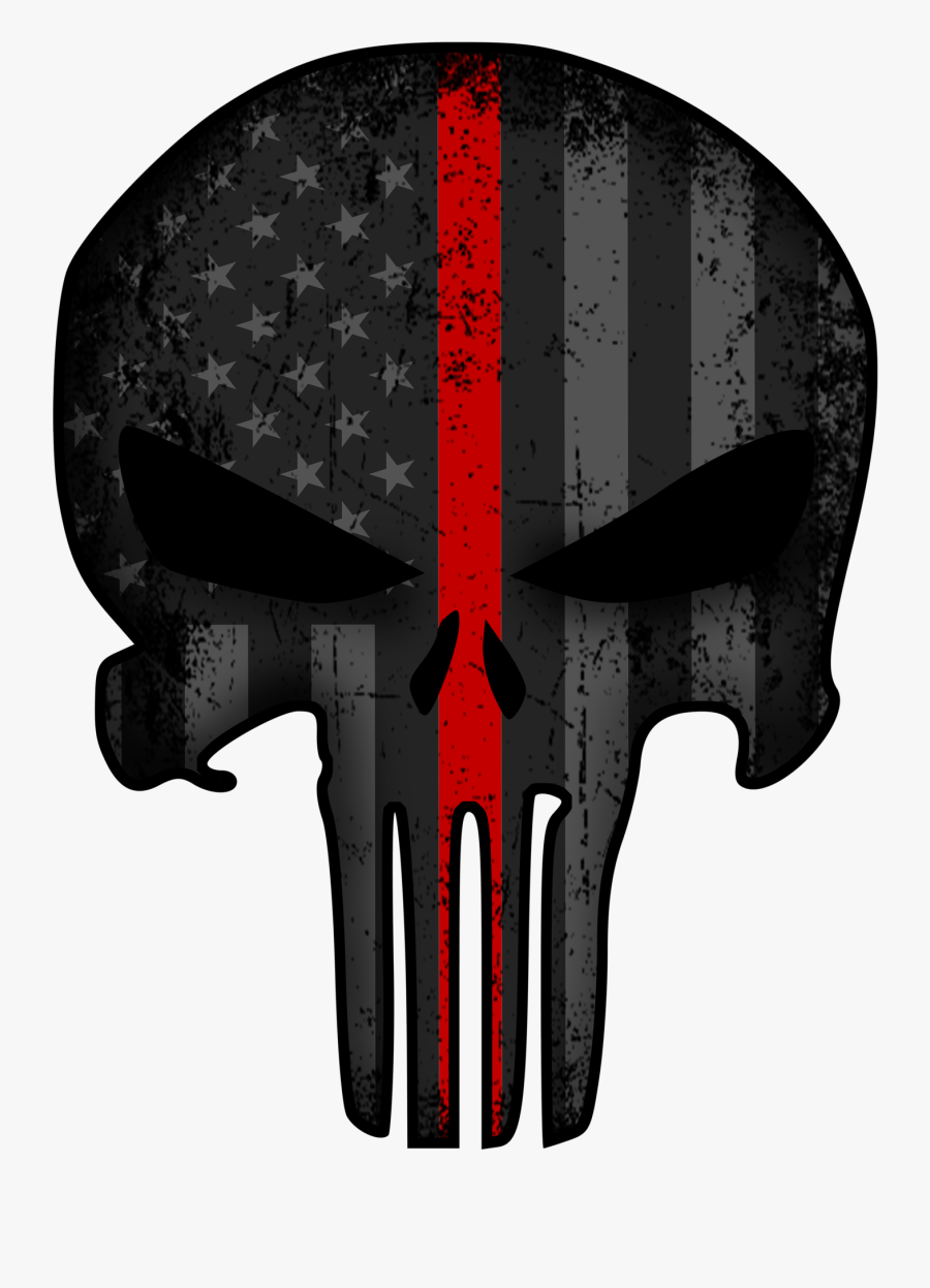 Punisher Decal Pre Order - Thin Blue Line Punisher Transparent, Transparent Clipart