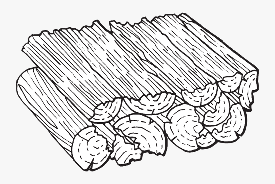 Wood Log At Getdrawings - Line Art, Transparent Clipart