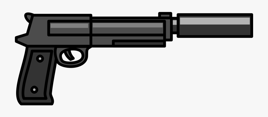 Transparent Ray Gun Clipart - Silencer Gun Clipart, Transparent Clipart