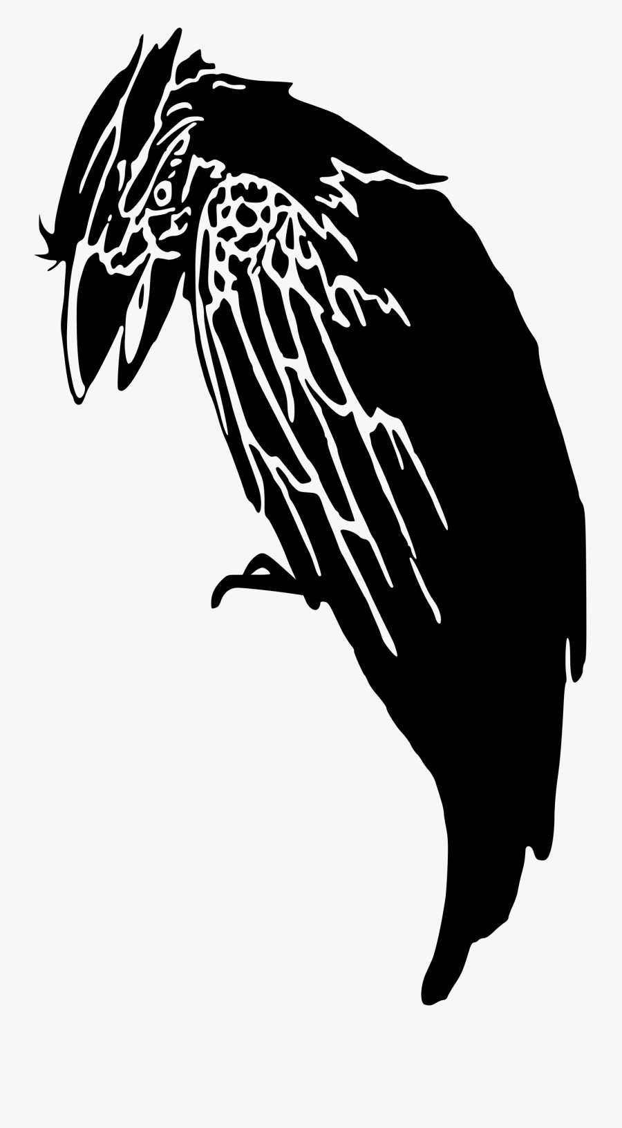 Transparent Crow Clipart Black And White - Gagak Png, Transparent Clipart