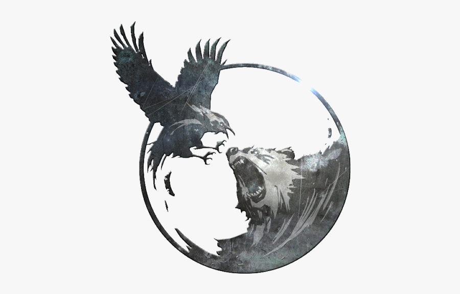 Tattoo Artist Bear Ink Drawing Raven Clipart - Bear And Eagle Tattoo, Transparent Clipart