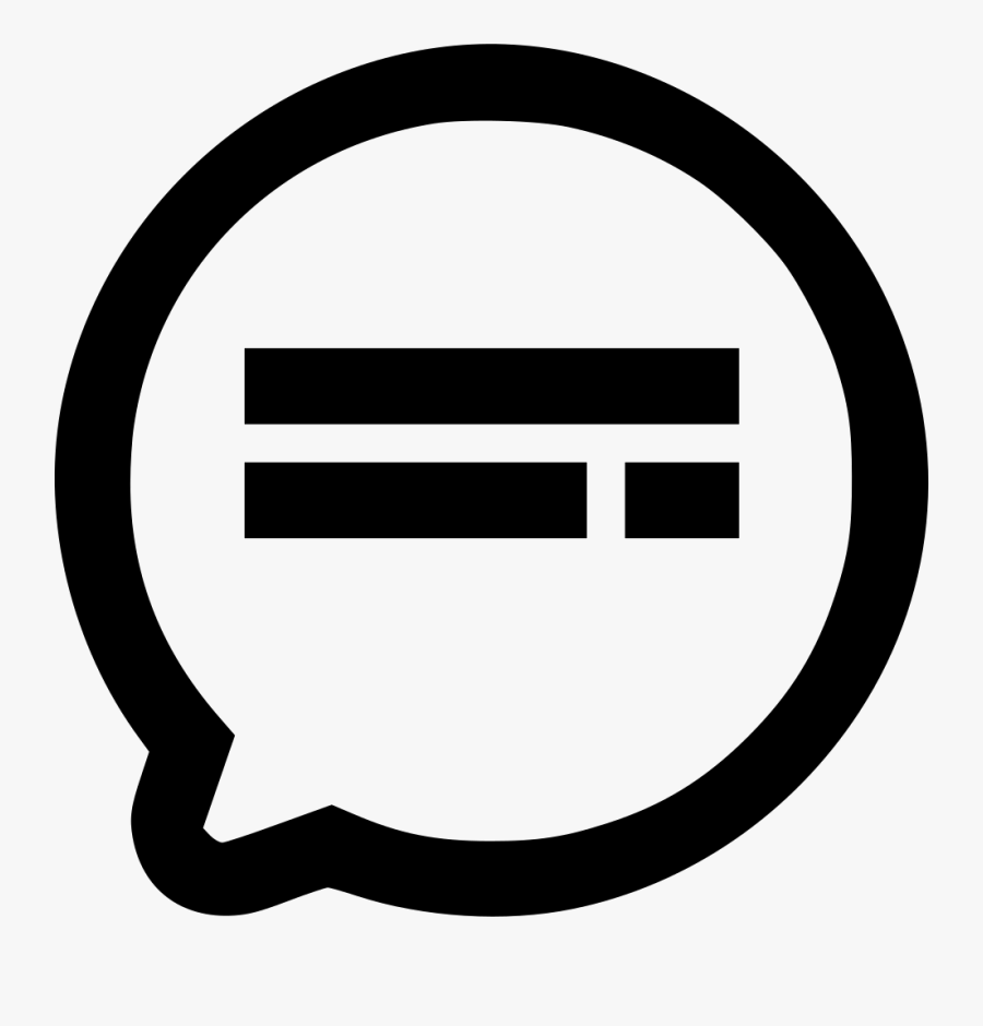 Sms Message Comment Talk Chat Communication Comments - Circle, Transparent Clipart