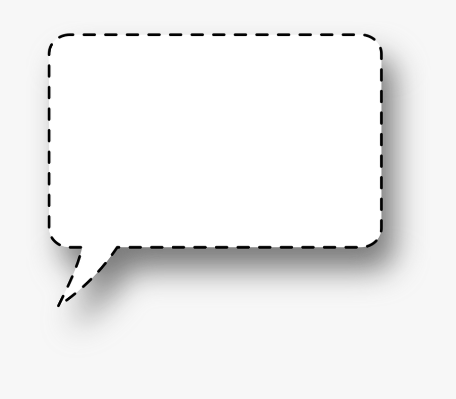 Large Speech Bubble Transparent - Transparent Background Square Speech Bubble Png, Transparent Clipart