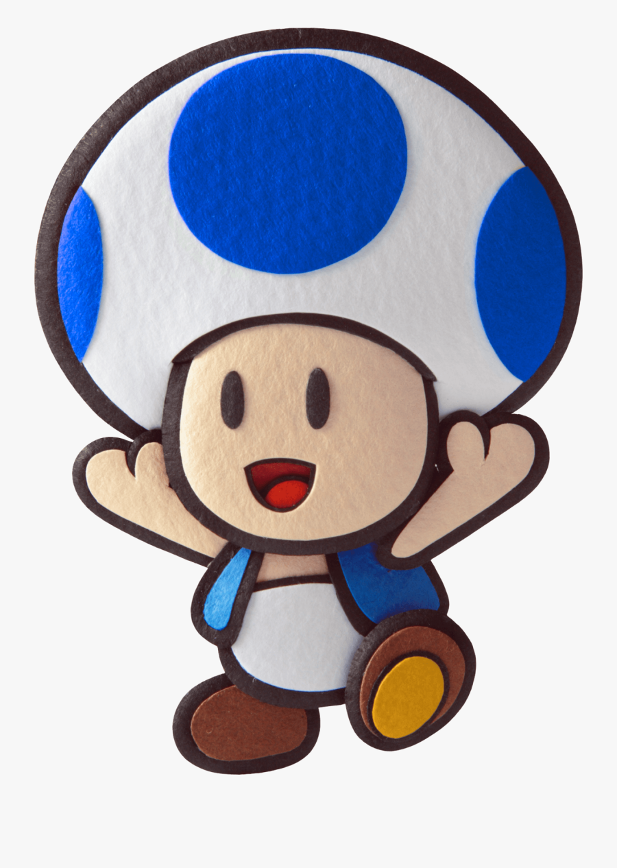 Blue Toad Paper Mario, Transparent Clipart