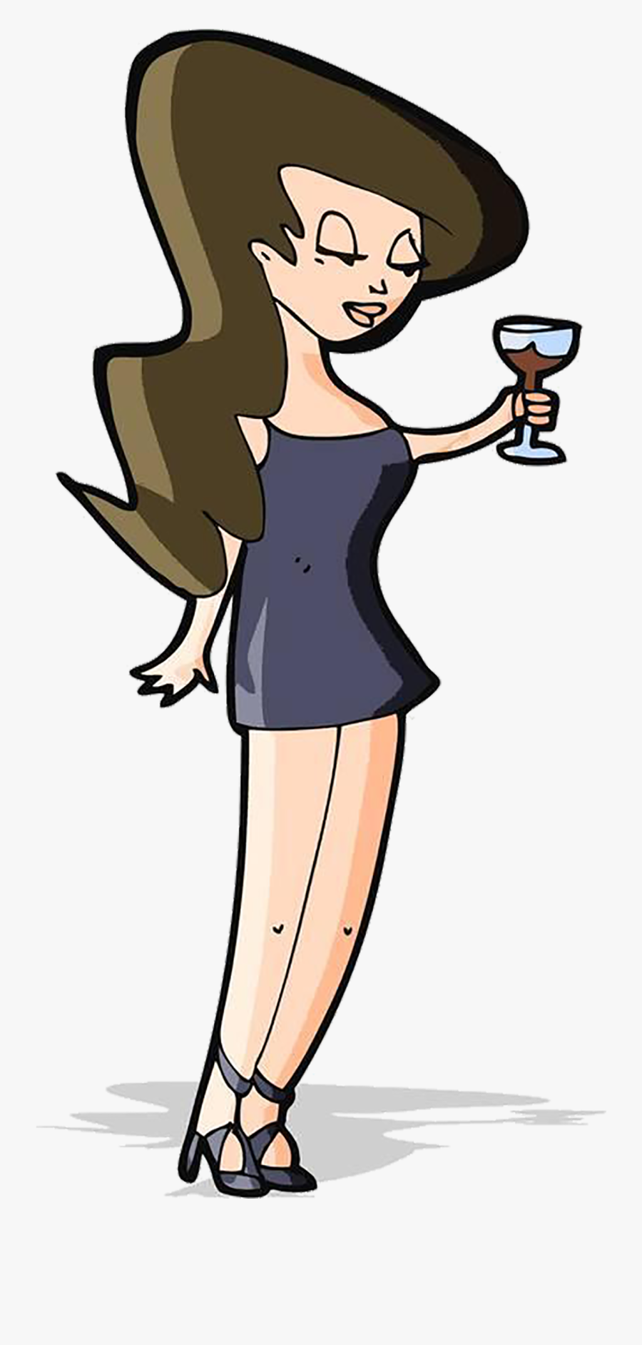 Photography Caricature Farewell Party - Mujer De Fiesta Dibujo, Transparent Clipart