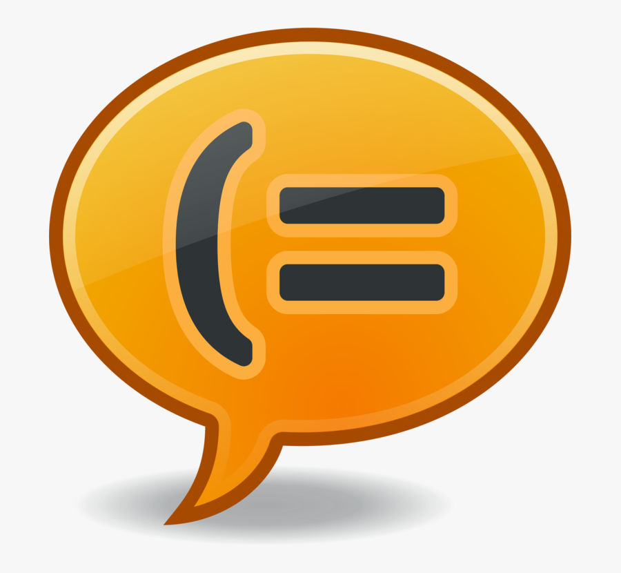 Orange,symbol,yellow - Instant Messaging, Transparent Clipart