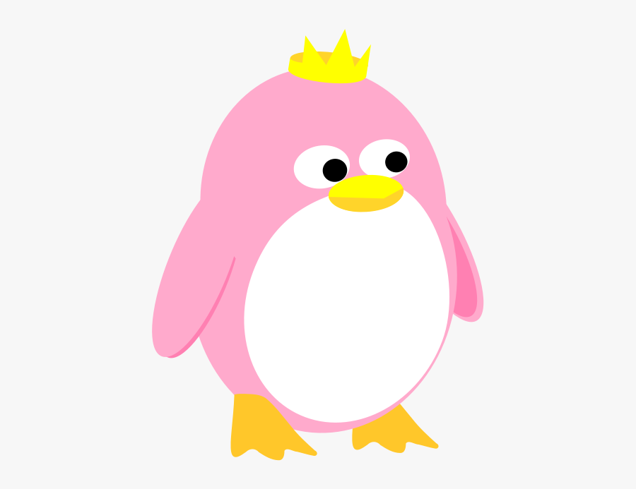 Pink,flightless Bird,purple - Pink Penguin, Transparent Clipart