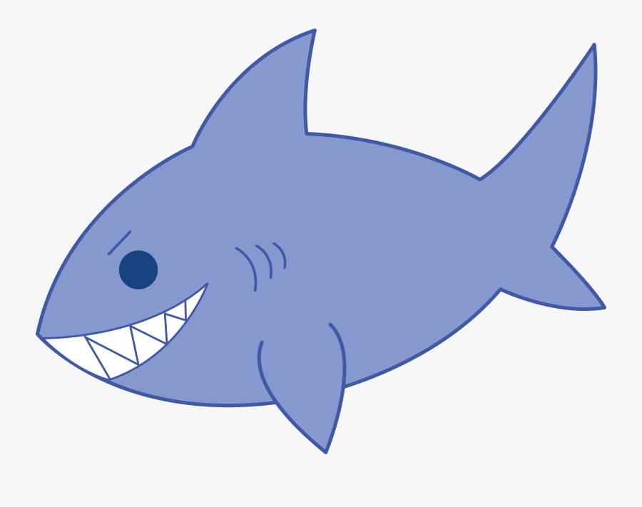 Animated Shark Clipart - Free Blue Shark Clipart, Transparent Clipart