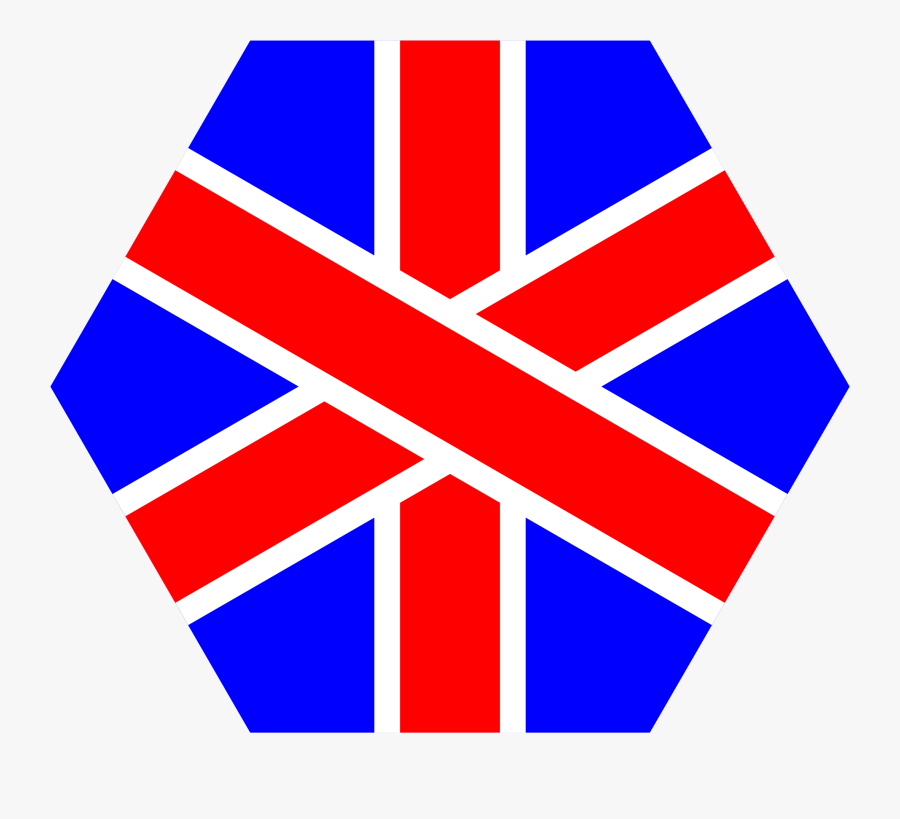 Hexagon Clipart - British Flag On Pole, Transparent Clipart