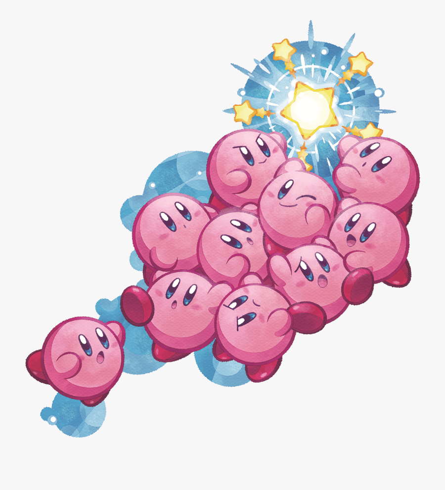 Kirby Clipart Png Transparent - Kirby Mass Attack Official Art, Transparent Clipart