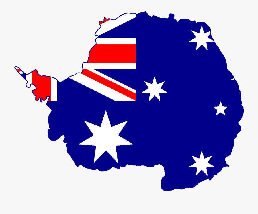 Flag Map Of Antarctica - New Zealand Flag Map Png, Transparent Clipart