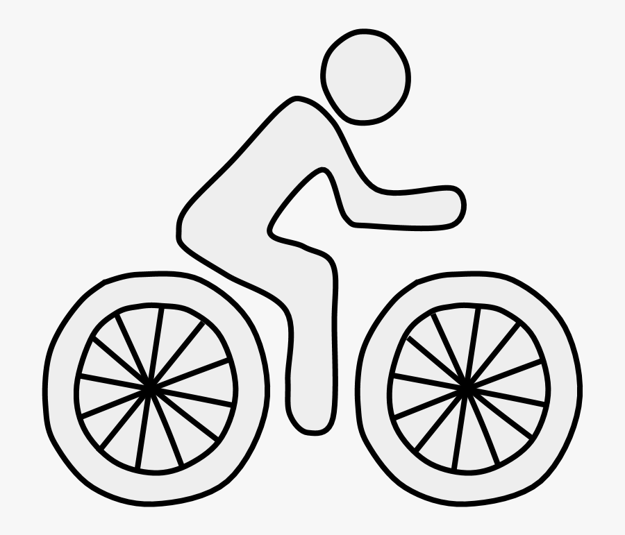 Bicyclist, Bicycle, Png Bicyclist, Bicycle, Black And - Vsco Girl Coloring Pages, Transparent Clipart