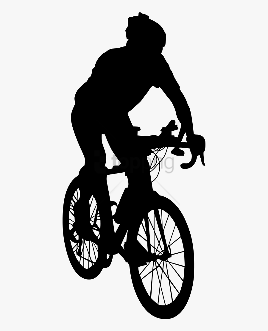 Ride A Bike Silhouette, Transparent Clipart