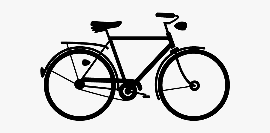 Santa Clipart Bike - Transparent Silhouette Bicycle Png, Transparent Clipart
