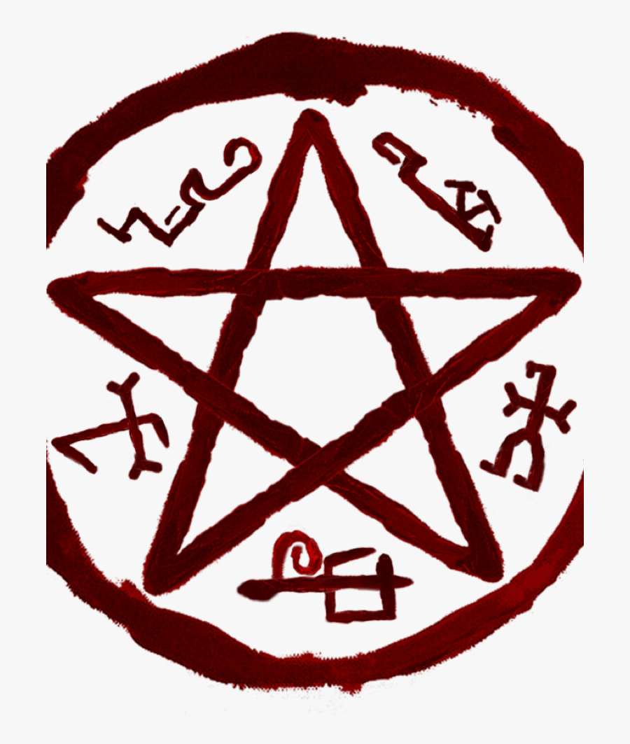 Supernatural Symbol Outline - Devil's Trap Png, Transparent Clipart