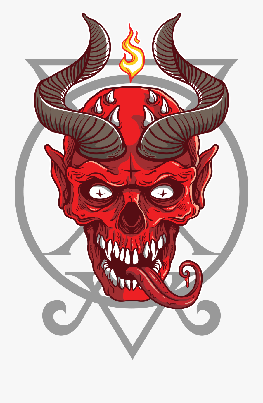 Demon Clipart Supernatural Symbol - Demon Great Horns, Transparent Clipart