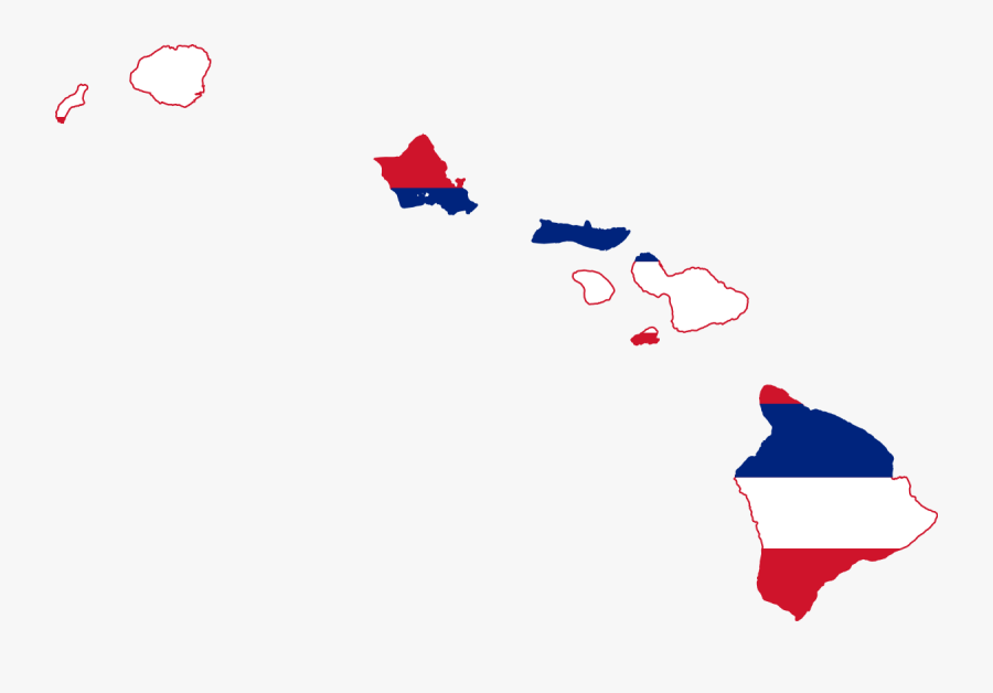Hawaii Flag And Map, Transparent Clipart