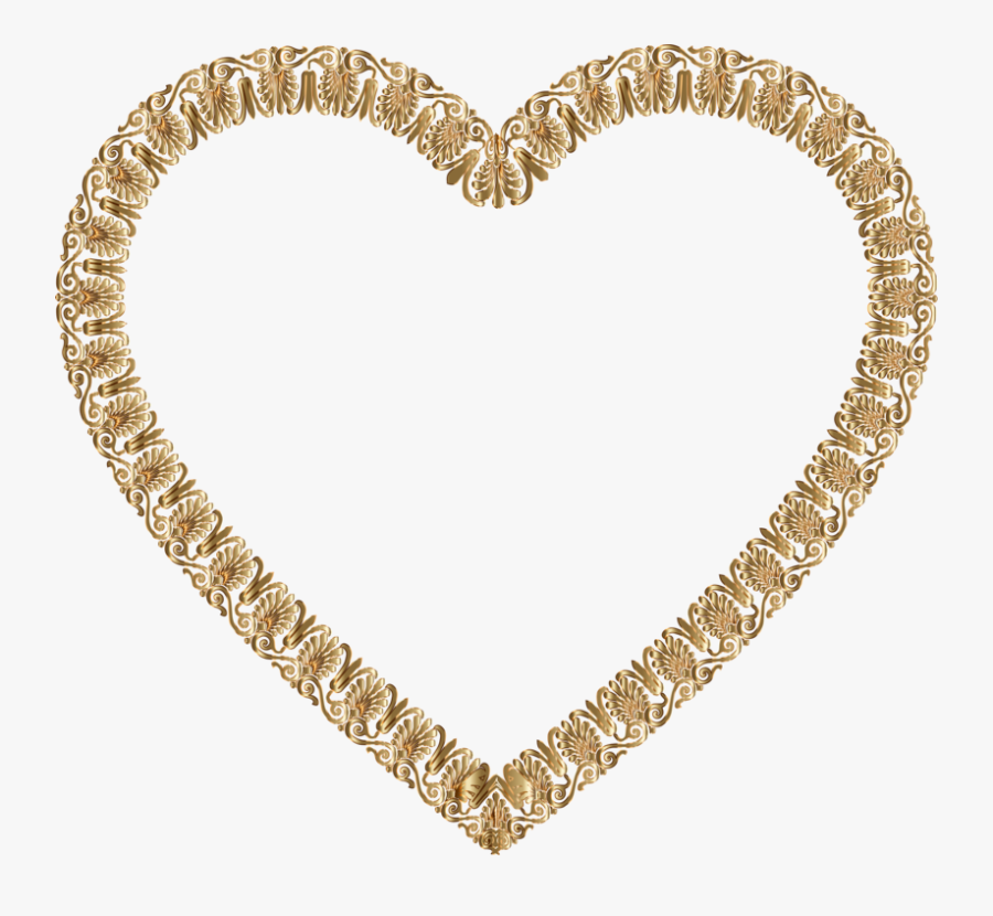 Heart,jewellery,chain - Heart Frame No Background, Transparent Clipart