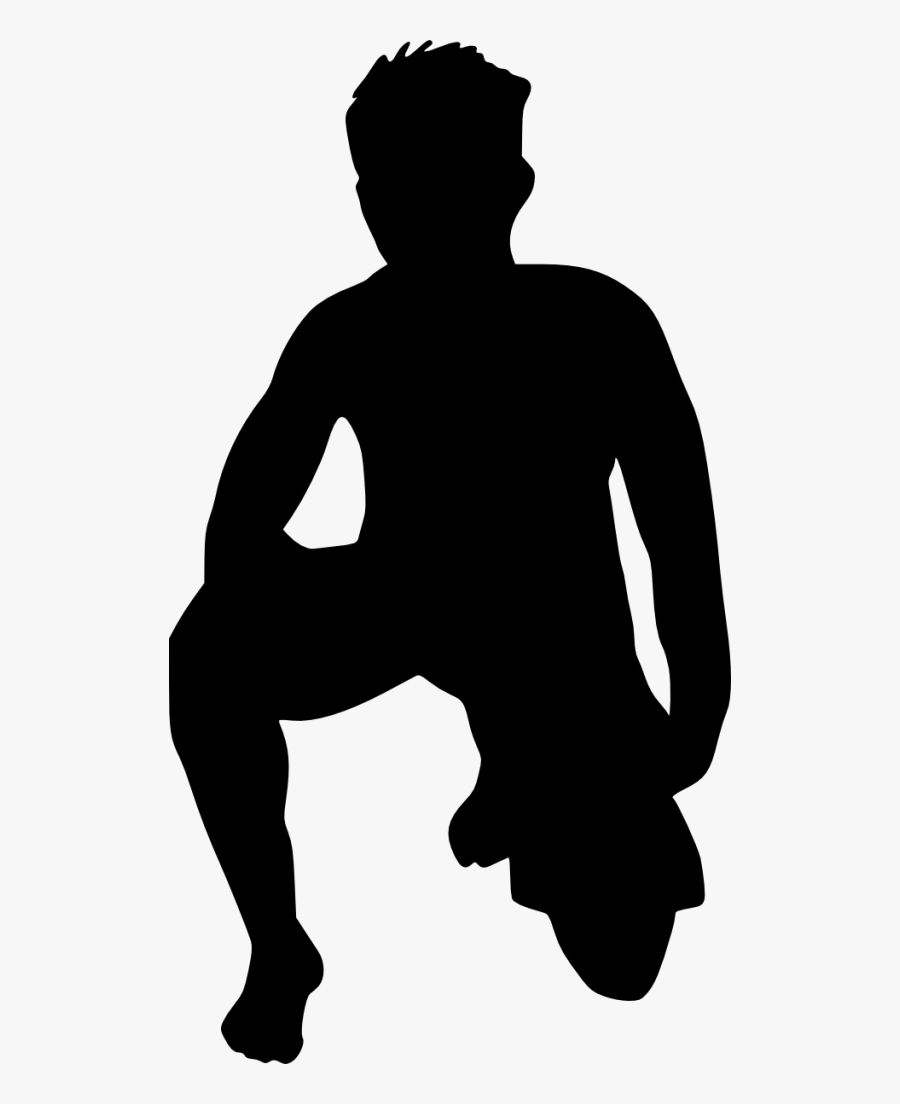 At At Silhouette - Crouching Child Silhouette Transparent, Transparent Clipart