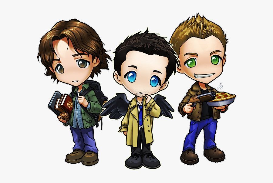 Sam, Dean, And Castiel Oh My God I Just - Supernatural Desenho, Transparent Clipart