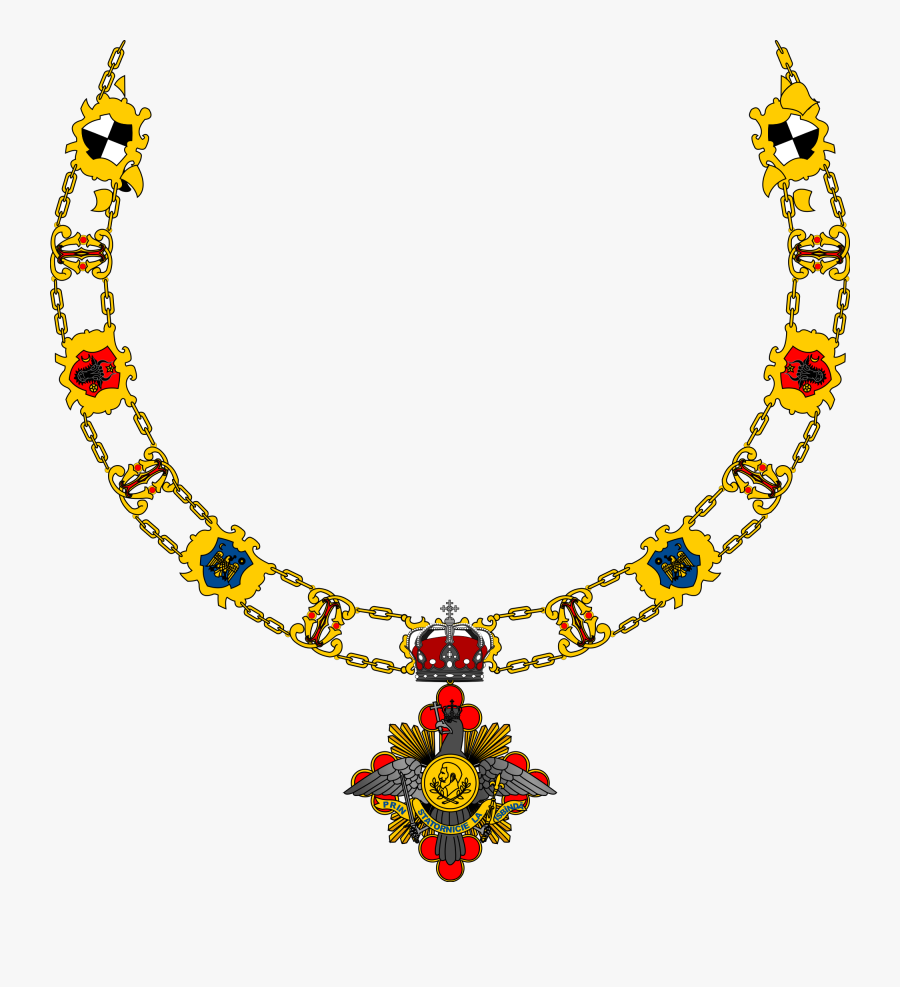 Transparent Gold Chain Clipart - Order Of Carol I Romania, Transparent Clipart
