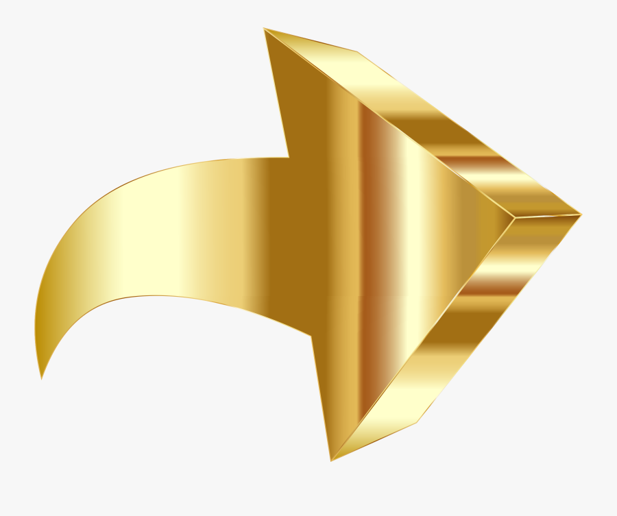 Gold Arrow Png - Transparent 3d Arrow Png, Transparent Clipart