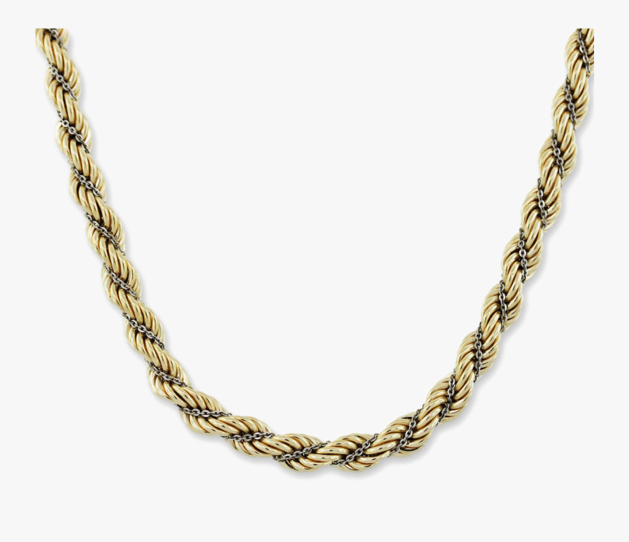 Necklace Earring Jewellery Gold Chain - Transparent Gold Rope Chain Png, Transparent Clipart