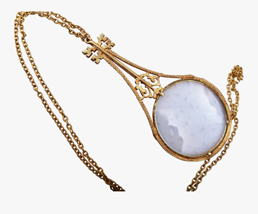 Vintage Magnifying Glass Necklace - Chain, Transparent Clipart